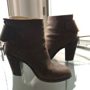 Rag&Bone Brown Italian Suede Celebs 'kerr' Booties